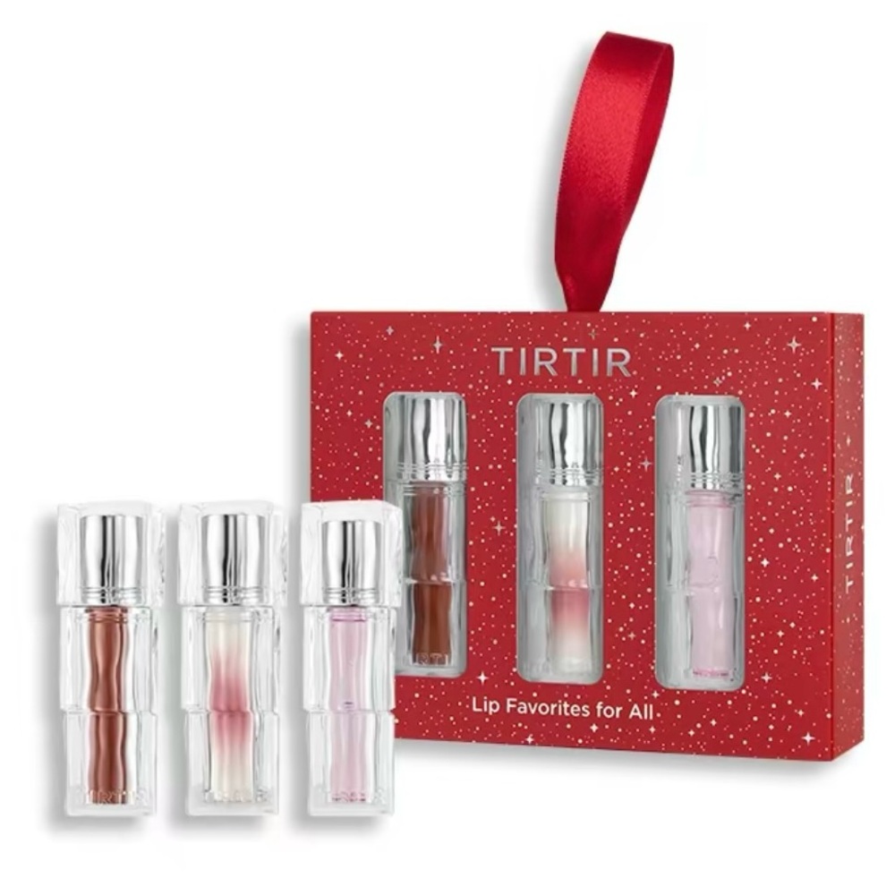 TIRTIR Lip Favorites for All — Red Gift Set of 3 Women’s Lip Gloss & Balm